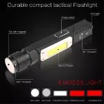 Picture of 90° Angle Waterproof Flashlight, USB Rechargeable Outdoor Camping Torch & Work Light