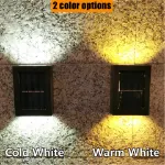 Picture of Solar Power Garden Wall Lights – Up & Down Lamp, Waterproof Outdoor Fence Yard Lamp