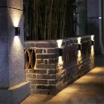 Picture of Solar Power Garden Wall Lights – Up & Down Lamp, Waterproof Outdoor Fence Yard Lamp