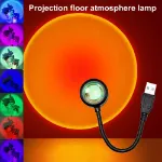 Picture of 7 Colors Rainbow Sunset Projection Lamp – USB LED Decor Light, Rotatable