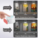 Picture of 2 Pack LED Wall Lights – 3 Color Modes, Rotatable Magnetic Touch Control lamp for Bedroom, Living Room, Reading