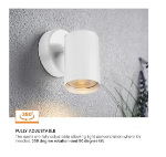 Picture of Adjustable Single Spotlight – IP20 Dimmable LED Ceiling & Wall Light, 7W GU10,Matt White