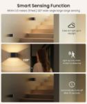 Picture of Motion Sensor Wall Lights – Remote Control, 3-Color Dimmable LED Sconces, Up & Down Lighting, 5000mAh Rechargeable, Auto Mode, Battery Operated Wall Lamps