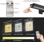 Picture of Wireless Picture Light – Rechargeable Art Display Lamp, 16'' Full Metal, 40 LEDs, Remote Control, Dimmable & Timer, for Paintings & Frames