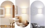 Picture of Dimmable Wall Lights, Fabric Wall Sconce Rechargeable Wall Lights with Remote, Battery Operated Wall Lights in 3 Colors Temperature