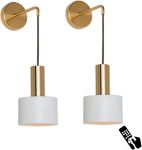 Picture of Battery-Operated Wall Sconces – Modern Wireless Wall Lamps with Remote, Dimmable LED Bulbs, and Adjustable Copper Design  (pack of 2)