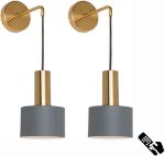 Picture of Battery-Operated Wall Sconces – Modern Wireless Wall Lamps with Remote, Dimmable LED Bulbs, and Adjustable Copper Design  (pack of 2)