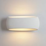 Picture of Modern Wall Sconce Lights With White Oval Plaster Shade Fitting, Wall Mounted Light for Bedroom, Living Room, Hallway