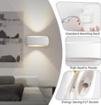 Picture of Modern Wall Sconce Lights With White Oval Plaster Shade Fitting, Wall Mounted Light for Bedroom, Living Room, Hallway