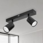 Picture of  Ceiling Light - Spotlight Ceiling Bar in Matt Black - Ceiling Lights Spotlights with GU10 Socket Industrial 2 Way Light Ceiling Indoor Spot Light