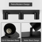 Picture of  Ceiling Light - Spotlight Ceiling Bar in Matt Black - Ceiling Lights Spotlights with GU10 Socket Industrial 2 Way Light Ceiling Indoor Spot Light