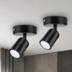 Picture of  Ceiling Light - Spotlight Ceiling Bar in Matt Black - Ceiling Lights Spotlights with GU10 Socket Industrial 2 Way Light Ceiling Indoor Spot Light