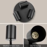 Picture of  Ceiling Light - Spotlight Ceiling Bar in Matt Black - Ceiling Lights Spotlights with GU10 Socket Industrial 2 Way Light Ceiling Indoor Spot Light