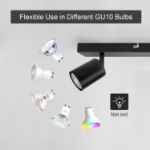 Picture of  Ceiling Light - Spotlight Ceiling Bar in Matt Black - Ceiling Lights Spotlights with GU10 Socket Industrial 2 Way Light Ceiling Indoor Spot Light