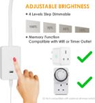 Picture of  LED Wall Mounted Bedside Reading Light, Touch Dimmable Wall Lamp for Bedroom, 4 Brightness Levels, 5V2A USB Output Port