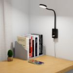 Picture of  LED Wall Mounted Bedside Reading Light, Touch Dimmable Wall Lamp for Bedroom, 4 Brightness Levels, 5V2A USB Output Port