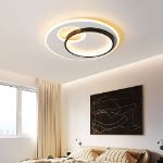 Picture of 48W Modern Round Ceiling Light, Brightness Dimmable & 3 Color Temperature Available Bathroom Lighting, 47cm Dia Ceiling Flush Mount Light for Living Room