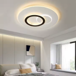 Picture of 48W Modern Round Ceiling Light, Brightness Dimmable & 3 Color Temperature Available Bathroom Lighting, 47cm Dia Ceiling Flush Mount Light for Living Room