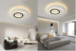 Picture of 48W Modern Round Ceiling Light, Brightness Dimmable & 3 Color Temperature Available Bathroom Lighting, 47cm Dia Ceiling Flush Mount Light for Living Room