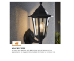 Picture of Traditional Style Black Outdoor Garden Security Porch Weatherproof Wall Light Lantern IP44 Rated Reversible 