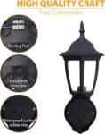 Picture of Outdoor Wall Light, Anti-Corrosion Plastic Wall Lantern, Exterior Waterproof Wall Sconce for Porch, Garage, Patio, Corridor