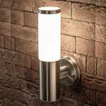 Picture of Stainless Steel Silver Outdoor Wall Light, outdoor Garden Patio Porch Door Conservatory Decking Shed