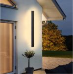 Picture of Outdoor Wall Lights LED Black Long Wall Sconce Ip65 Waterproof Outside Lights,  Rectangular Wall Lighting 