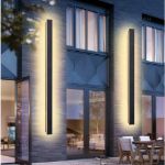 Picture of Outdoor Wall Lights LED Black Long Wall Sconce Ip65 Waterproof Outside Lights,  Rectangular Wall Lighting 