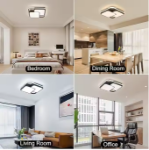 Picture of Dimmable LED Ceiling Light, 36W Ceiling Lights Living Room, Color Changing 3000-6500K, 47CM Square Ceiling Light for Kitchen