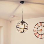 Picture of Black Industrial Ceiling Light - Round Pendant Lighting with Adjustable Height, Retro Chandeliers Ceiling Light Fitting 