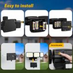 Picture of Wireless Motion Sensor Security Light, 1500LM Battery Operated Floodlight | Adjustable PIR Outdoor Wall Light for Porch, Garage, Driveway