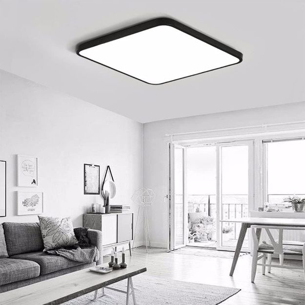 Picture of 40CM 36W LED Ceiling Lights, Waterproof Bathroom Light, Super Bright Dimmable Ceiling Lamp, Modern Square Flush Lighting Fixture