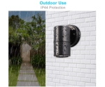 Picture of Outdoor Wall Lights - Black IP44 Waterproof GU10 Downlights, Mains Powered, Modern Exterior Lighting for Garden & Porch