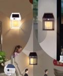 Picture of Solar Fence Lights- Waterproof LED Wall Lights with PIR Motion Sensor, Dusk to Dawn Auto On/Off for Garden, Patio & Yard (2 Pack) 