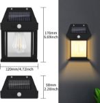 Picture of Solar Fence Lights- Waterproof LED Wall Lights with PIR Motion Sensor, Dusk to Dawn Auto On/Off for Garden, Patio & Yard (2 Pack) 