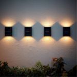 Picture of Solar Wall Lights Outdoor – 4 Pack LED Up and Down Waterproof Wall Lamps for Front Door, Yard, Patio & Decoration