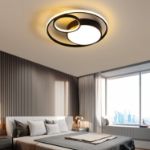 Picture of 36W Modern Ultrathin Black Ceiling Lamp, 47CM Round Shape LED Ceiling Light Fixture, Dimmable Ceiling Lights Adjustable Compatible with Bathroom, Kitchen, Bedroom