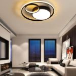 Picture of 36W Modern Ultrathin Black Ceiling Lamp, 47CM Round Shape LED Ceiling Light Fixture, Dimmable Ceiling Lights Adjustable Compatible with Bathroom, Kitchen, Bedroom