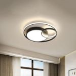 Picture of 36W Modern Ultrathin Black Ceiling Lamp, 47CM Round Shape LED Ceiling Light Fixture, Dimmable Ceiling Lights Adjustable Compatible with Bathroom, Kitchen, Bedroom