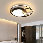 Picture of 36W Modern Ultrathin Black Ceiling Lamp, 47CM Round Shape LED Ceiling Light Fixture, Dimmable Ceiling Lights Adjustable Compatible with Bathroom, Kitchen, Bedroom