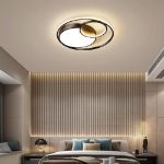 Picture of 36W Modern Ultrathin Black Ceiling Lamp, 47CM Round Shape LED Ceiling Light Fixture, Dimmable Ceiling Lights Adjustable Compatible with Bathroom, Kitchen, Bedroom