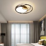 Picture of 36W Modern Ultrathin Black Ceiling Lamp, 47CM Round Shape LED Ceiling Light Fixture, Dimmable Ceiling Lights Adjustable Compatible with Bathroom, Kitchen, Bedroom