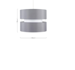 Picture of Ceiling Pendant Lampshade – Modern 2-Tier Drum Light Shade for  Home & Office Decor