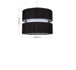 Picture of Ceiling Pendant Lampshade – Modern 2-Tier Drum Light Shade for  Home & Office Decor