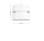 Picture of Ceiling Pendant Lampshade – Modern 2-Tier Drum Light Shade for  Home & Office Decor