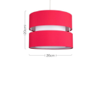 Picture of Ceiling Pendant Lampshade – Modern 2-Tier Drum Light Shade for  Home & Office Decor