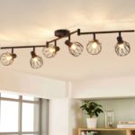 Picture of Kitchen Spot Lights Ceiling, Black Lounge Industrial Ceiling Lights-Adjustable SpotLights-Light Fittings Ceilings for Kitchen Living Room