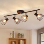 Picture of Kitchen Spot Lights Ceiling, Black Lounge Industrial Ceiling Lights-Adjustable SpotLights-Light Fittings Ceilings for Kitchen Living Room