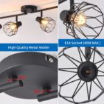 Picture of Kitchen Spot Lights Ceiling, Black Lounge Industrial Ceiling Lights-Adjustable SpotLights-Light Fittings Ceilings for Kitchen Living Room