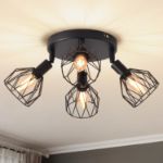 Picture of Kitchen Spot Lights Ceiling, Black Lounge Industrial Ceiling Lights-Adjustable SpotLights-Light Fittings Ceilings for Kitchen Living Room